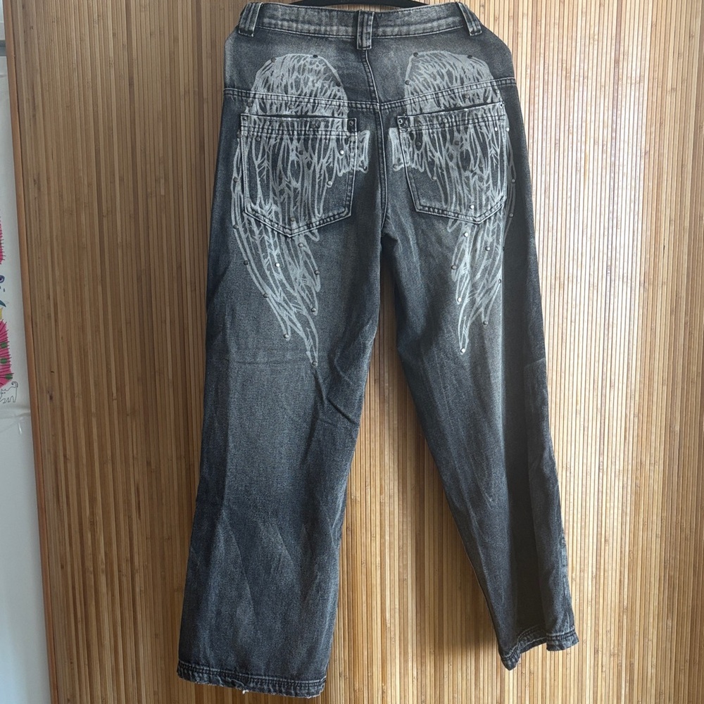 Jaded London Low rise black jeans unisex